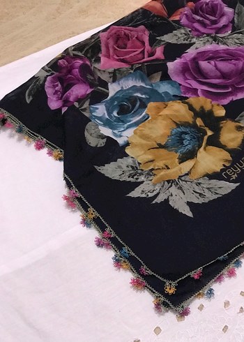 Çeyizlik Eşarp iğne oyası - Görsel 7