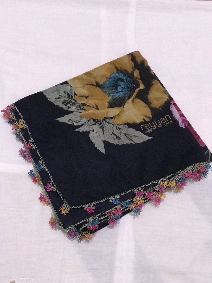 Çeyizlik Eşarp iğne oyası - Görsel 2