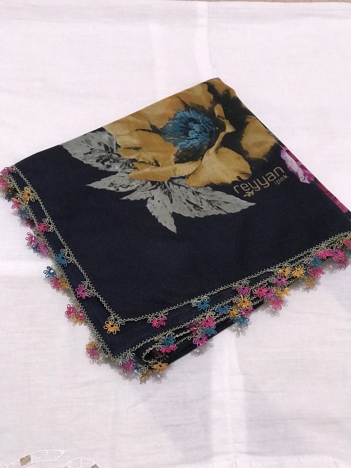 Çeyizlik Eşarp iğne oyası - Görsel 4