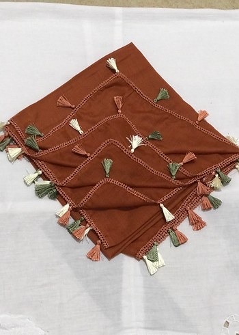 Püsküllü Bohem Kadın Eşarp - Görsel 11