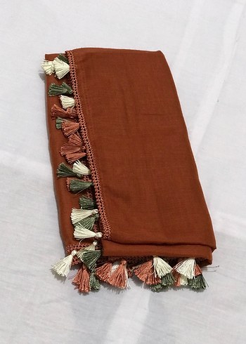 Püsküllü Bohem Kadın Eşarp - Görsel 9