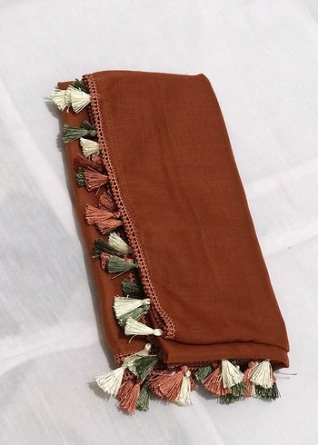 Püsküllü Bohem Kadın Eşarp - Görsel 8