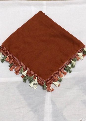 Püsküllü Bohem Kadın Eşarp - Görsel 4