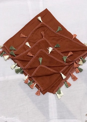 Püsküllü Bohem Kadın Eşarp - Görsel 10