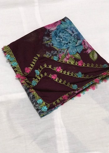 Çeyizlik Eşarp iğne oyası - Görsel 5