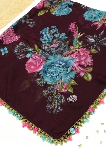 Çeyizlik Eşarp iğne oyası - Görsel 8