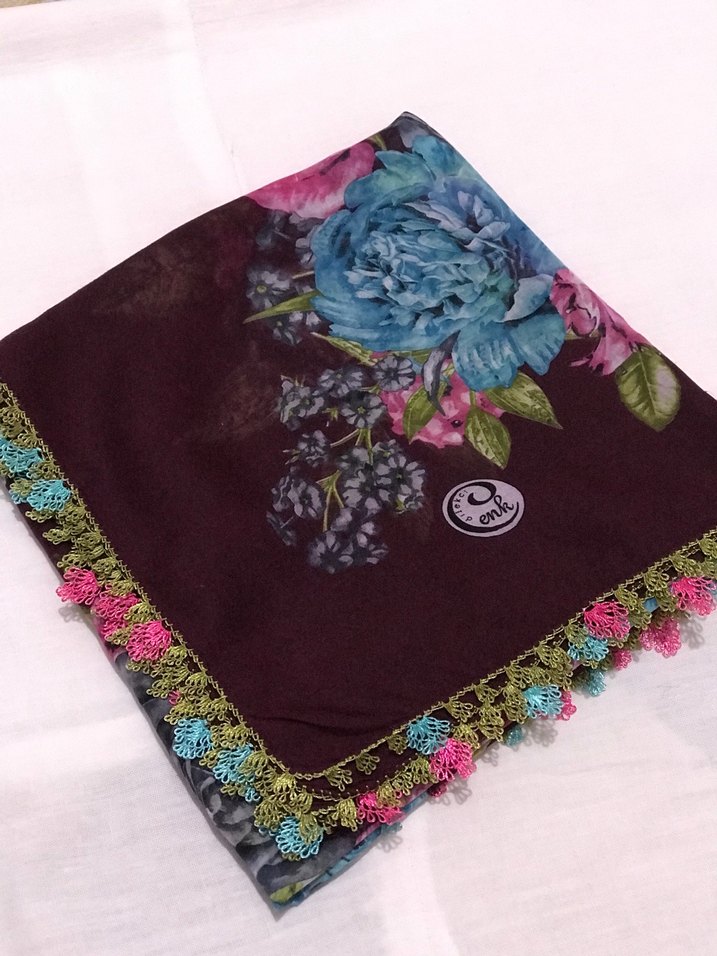 Çeyizlik Eşarp iğne oyası - Görsel 3