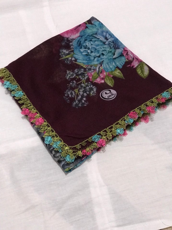 Çeyizlik Eşarp iğne oyası - Görsel 4