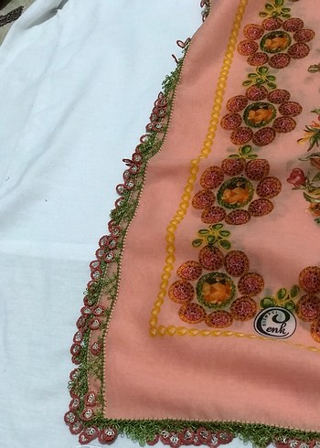 Çeyizlik Eşarp iğne oyası - Görsel 11