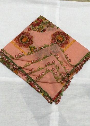 Çeyizlik Eşarp iğne oyası - Görsel 3