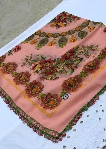 Çeyizlik Eşarp iğne oyası - Görsel 9