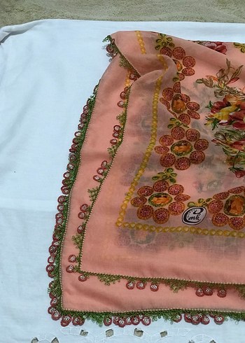 Çeyizlik Eşarp iğne oyası - Görsel 12