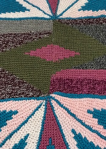 Nakışlı Çok Renkli Oval Halı - Görsel 4