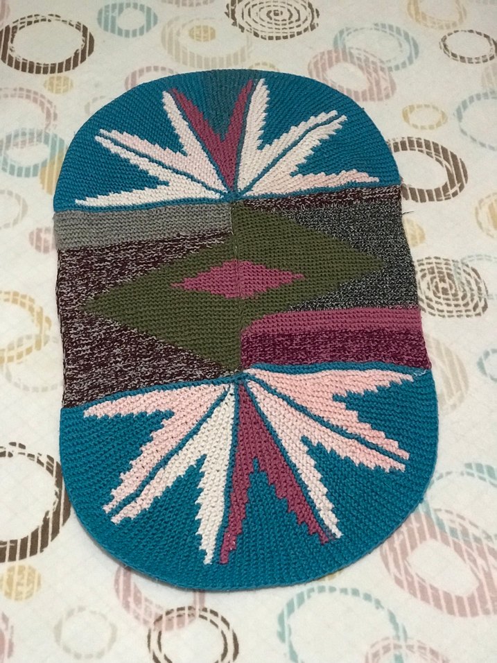 Nakışlı Çok Renkli Oval Halı - Görsel 2