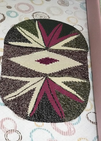 Bohem Tarz Çok Renkli İşlemeli Halı - Görsel 4