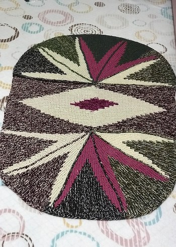 Bohem Tarz Çok Renkli İşlemeli Halı - Görsel 3