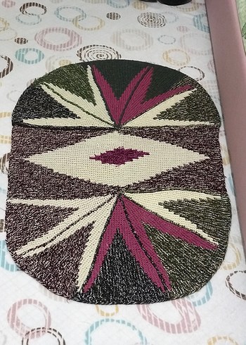 Bohem Tarz Çok Renkli İşlemeli Halı - Görsel 5