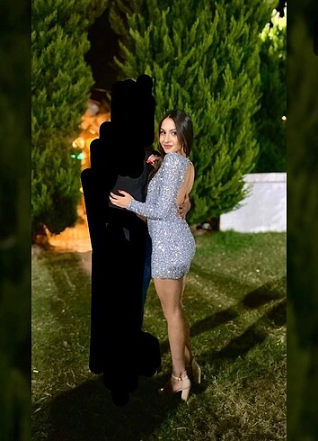 ZARA PAYETLİ KISA ELBİSE