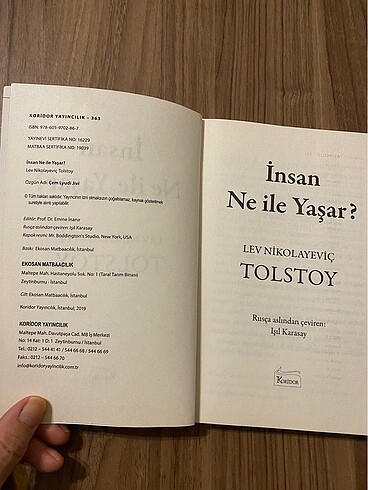 Beden İnsan Ne ile Yaşar? Lev Nikolayeviç Tolstoy 119 Sayfa