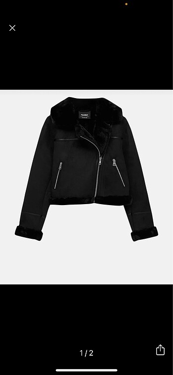Yünlü biker mont