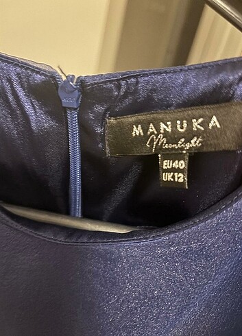 l Beden lacivert Renk Abiye elbise manuka marka