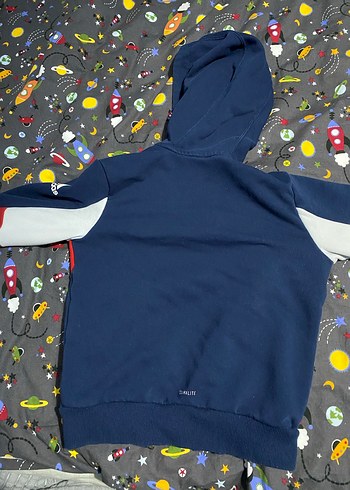 Adidas Baskılı Kapüşonlu Erkek Çocuk Ceketi - Görsel 5