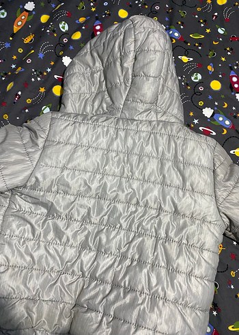 Gri Fermuarlı Erkek Çocuk Kapüşonlu Mont - Görsel 4