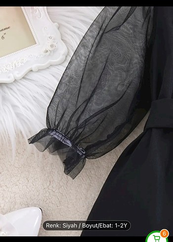 Kemerli Siyah Kız Çocuk Ceket elbise - Görsel 5