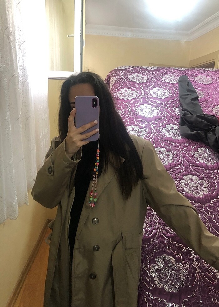 Bej trenckot ideal kalinlikta - Görsel 2