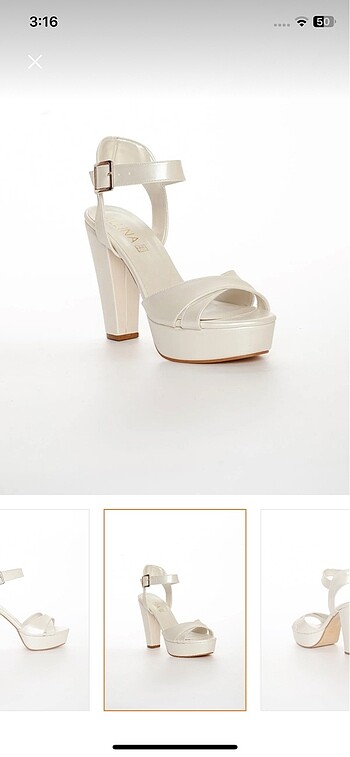 Platformlu gelin ayakkabisi - Görsel 4