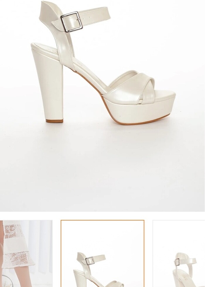 Platformlu gelin ayakkabisi - Görsel 3