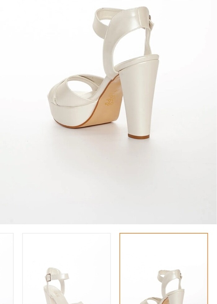 Platformlu gelin ayakkabisi - Görsel 5