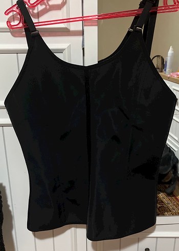 Parlak Siyah Midi hemşire Korsesi - Görsel 2