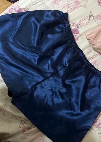 Uzun Kollu Koyu Mavi Gotik Kadın Gecelik - Görsel 19