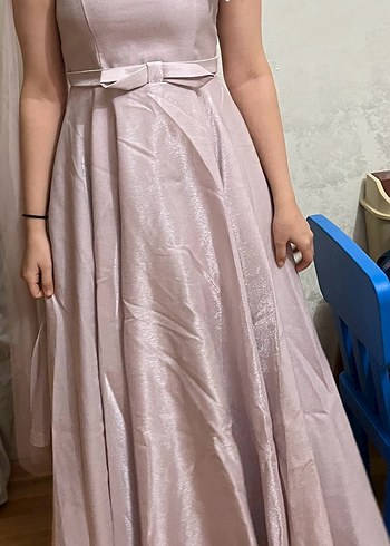 Pembe Askılı Uzun Elbise - Görsel 2