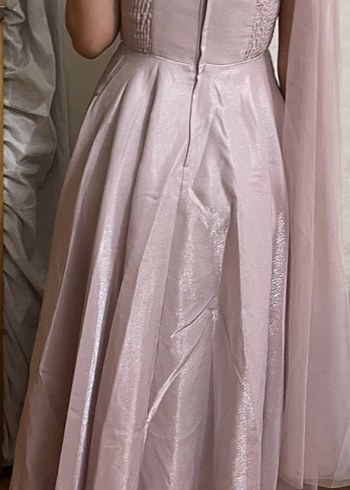 Pembe Askılı Uzun Elbise - Görsel 3