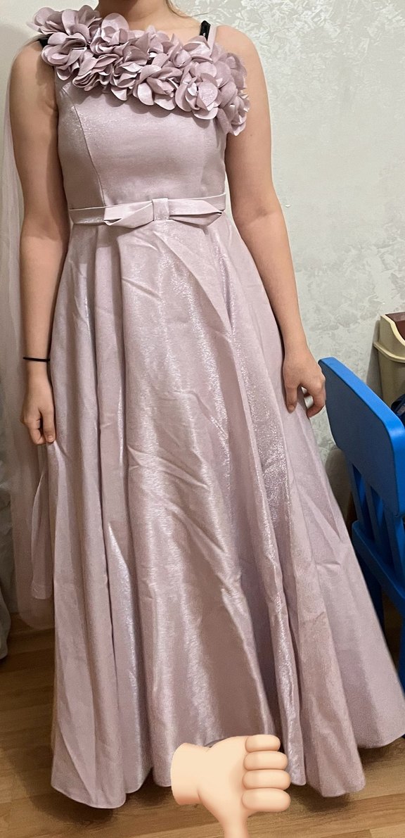 Pembe Askılı Uzun Elbise - Görsel 2