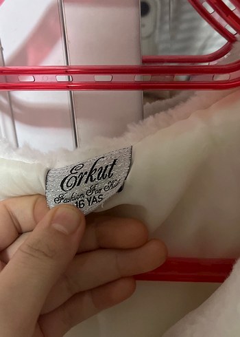 Kız Çocuk Beyaz Kürklü Uzun Kollu Bolero - Görsel 6