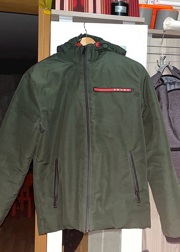 Erkek Haki Fermuarlı Streetwear Mont - Görsel 2