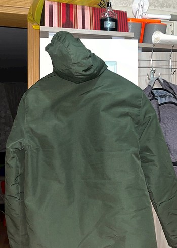 Erkek Haki Fermuarlı Streetwear Mont - Görsel 4