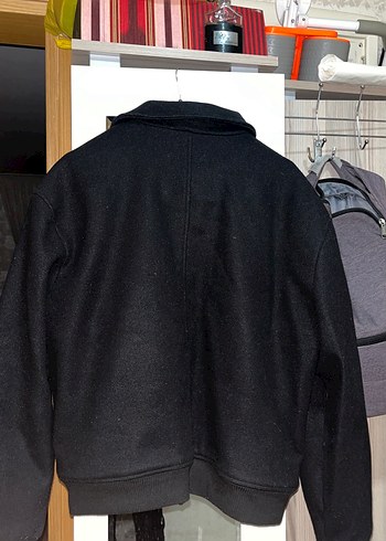 Siyah Fermuarlı Erkek Midi Mont - Görsel 4