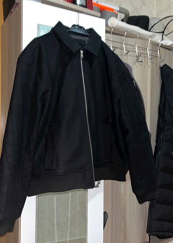 Siyah Fermuarlı Erkek Midi Mont - Görsel 2