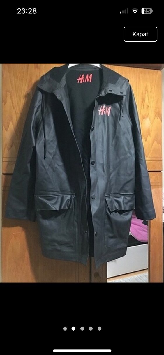 Siyah Deri Midi Boy Kadın Ceket - Görsel 2