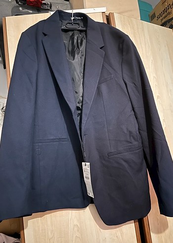 Erkek Koyu Mavi Düğmeli blazer - Görsel 7