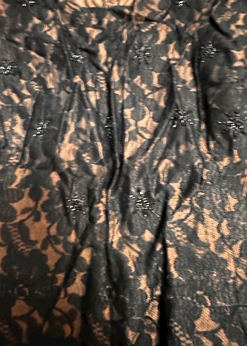 Siyah Dantelli  Uzun Abiye Elbise - Görsel 2