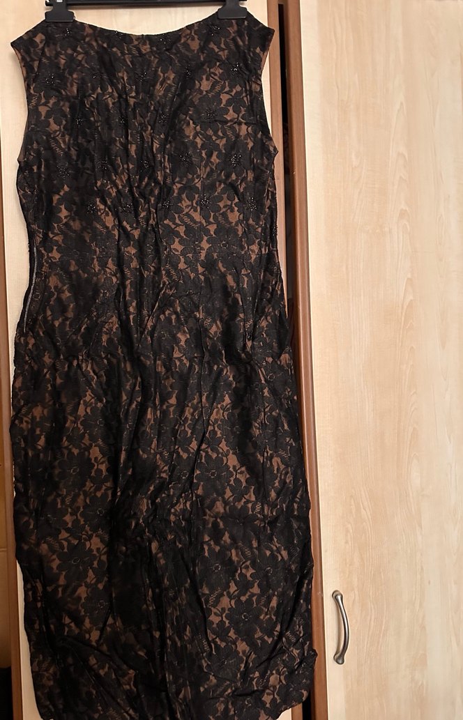 Siyah Dantelli  Uzun Abiye Elbise - Görsel 4