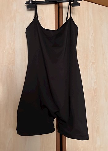 Siyah  Kadın Kısa Tulum - Görsel 3