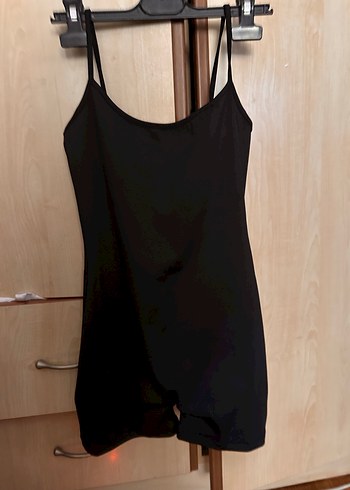 Siyah  Kadın Kısa Tulum - Görsel 2