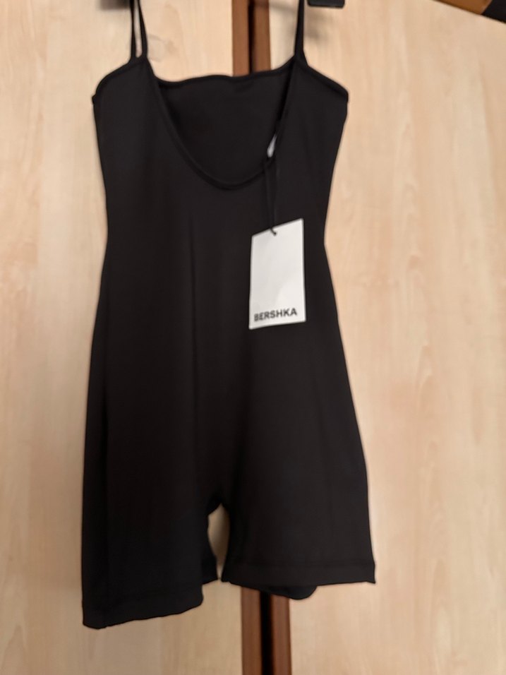 Siyah  Kadın Kısa Tulum - Görsel 4