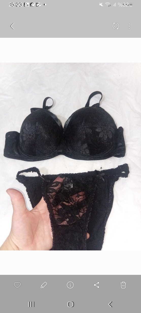 Siyah Gotik Dantel Sütyen ve Tanga Takımı - Görsel 3